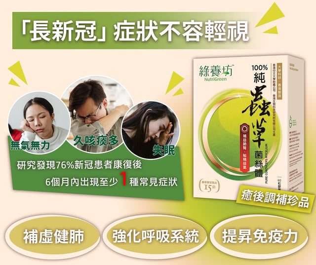 「長新冠」比確診更可怕 ? 新冠常見後遺症不容輕視！ - NutriGreen