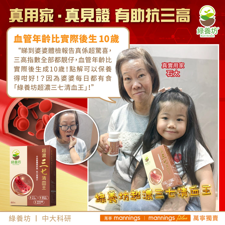 超濃三七清血王60粒裝